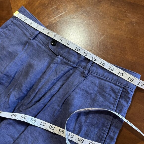 Banana Republic Shorts Mens 32 Blue 7 Inch Short 100% Linen Casual Chino - Picture 7 of 12